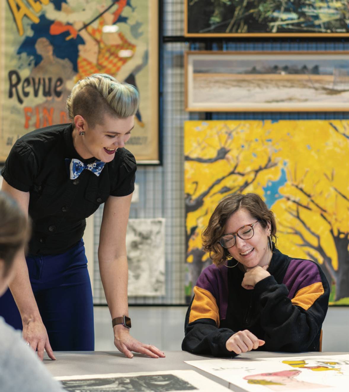 Katie Pershon with GVSU student